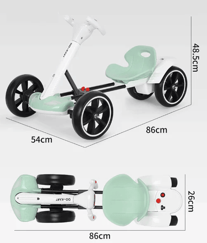 🔥🚗 Kart électrique pliant pour enfants 3-6 ans ⚡ | Conduite sûre et amusante 🎉👧🧒 | Léger et facile à transporter 🚀